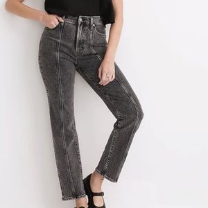 Madewell perfect vintage straight jeans seamed edition size 30 T tall